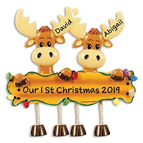 Moose Family Personalized Ornament (Family of 2)