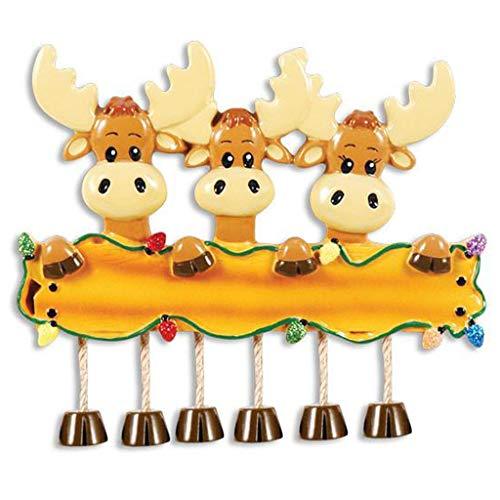 Moose Family Personalized Ornament (Family of 3)
