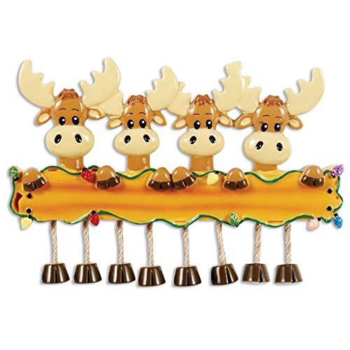 Moose Family Personalized Ornament (Family of 4)