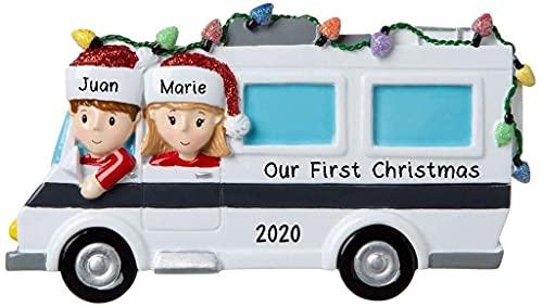 Motor Home Vacation RV Family Ornament - Family of 2