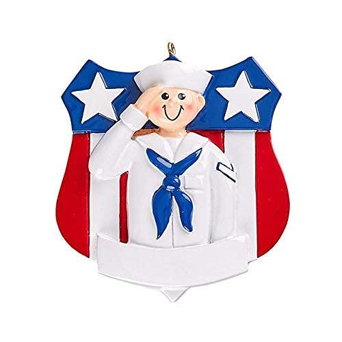 Navy Personalized Ornament (Navy Badge) Default Title