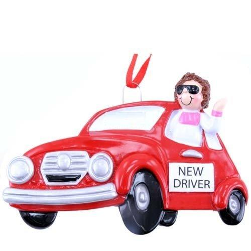 New Driver Girl Personalized Ornament Default Title