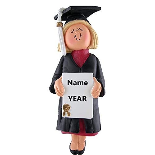 New Graduate Girl Personalized Ornament (Graduate Female Blonde) Default Title