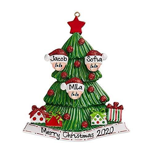 Opening Present Family Ornament (Family of 3)