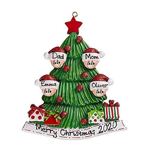 Opening Present Family Ornament (Family of 4)