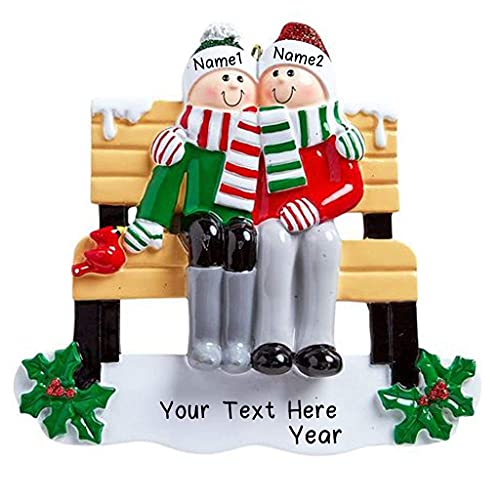 Park Bench Family Personalized Ornament (Family of 2) Default Title
