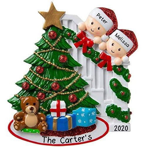 Peeking Family Personalized Ornament (Family of 2)