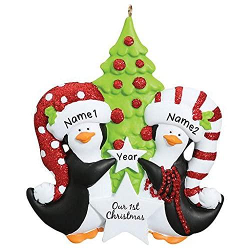 Penguin Couple Personalized Ornament Default Title