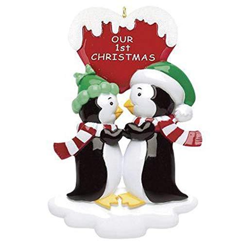 Penguin Kisses - Words Couple Personalized Ornament