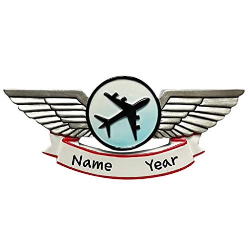 Personalized Airplane Wings Ornament