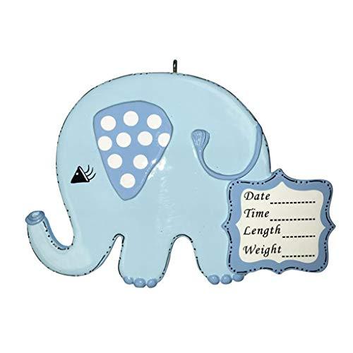 Personalized Baby Elephant (Blue) Ornament
