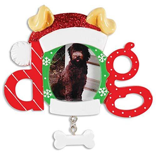 Personalized Christmas Dog Frame Ornament