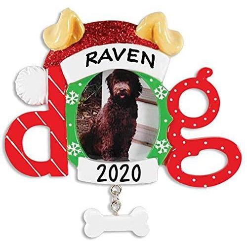 Personalized Christmas Dog Frame Ornament