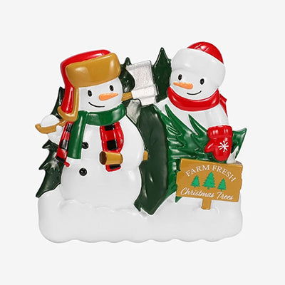 Personalized Christmas Tree Farm Christmas Ornament (Family of 2)