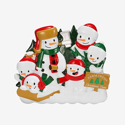 Personalized Christmas Tree Farm Christmas Ornament (Family of 6)