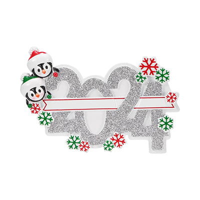 Personalized Family Christmas Ornament (Family of 2)