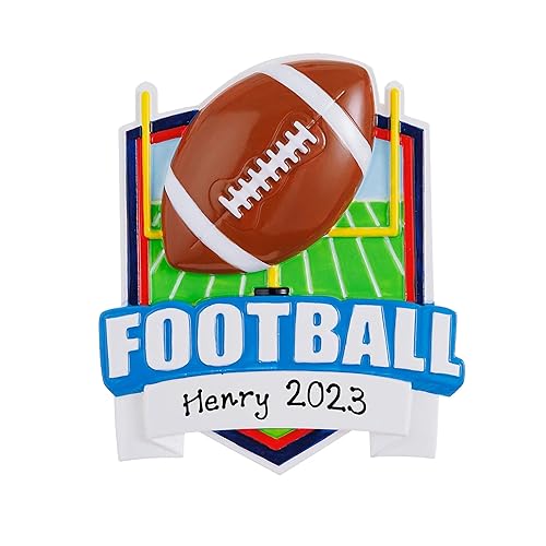 Personalized Football Player Christmas Tree Ornaments