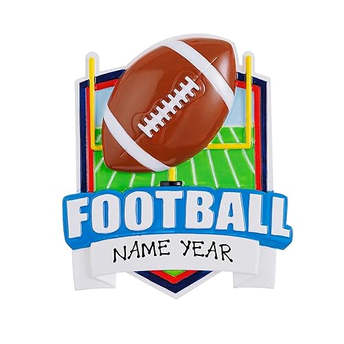 Personalized Football Player Christmas Tree Ornaments