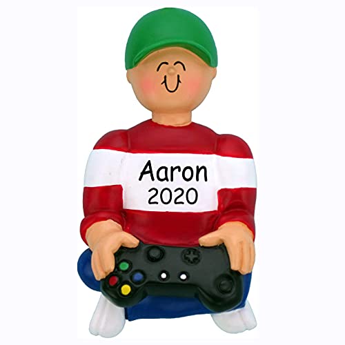 Personalized Gamer Christmas Ornaments (Gamer Kid)