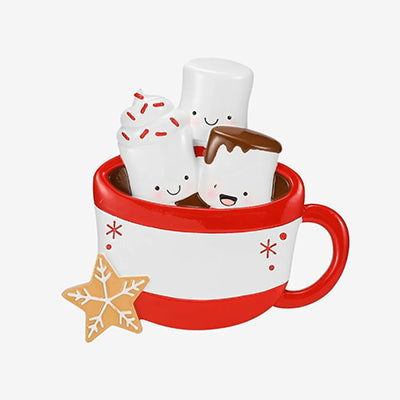 Personalized Hot Cocoa Christmas Ornament (Family of 3)