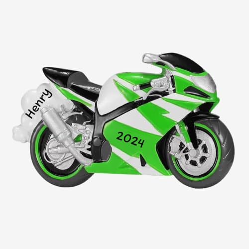 Personalized Ornament Crochrocket Motorcycle