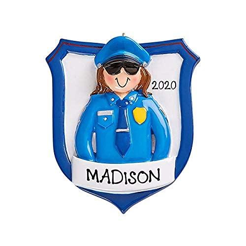 Personalized Police Officer Ornament (Police Woman)