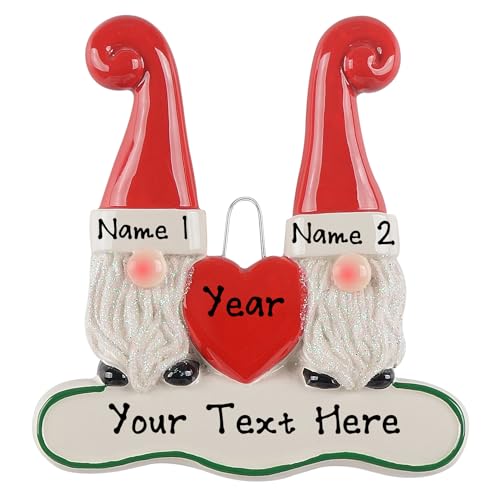 Personalized Santa`s Elf Christmas Ornament (Family of 2)