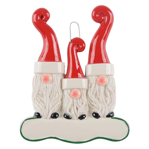 Personalized Santa`s Elf Christmas Ornament (Family of 3)