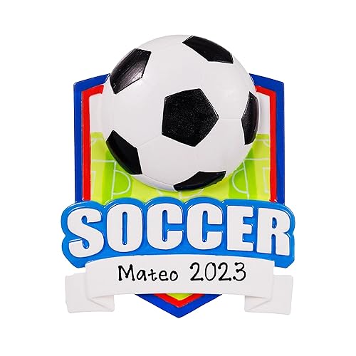 Personalized Soccer Child Christmas Tree Ornament