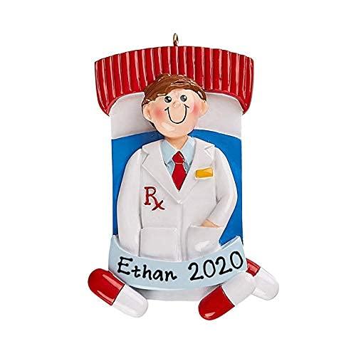 Pharmacist Personalized Ornament (Male Pharmacist)