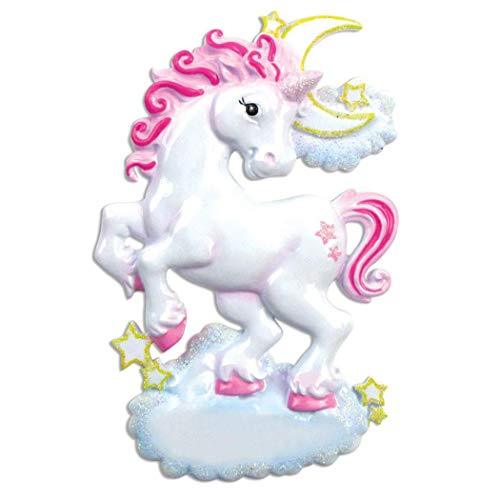 Pink Unicorn Personalized Ornament
