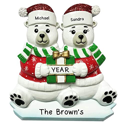 Polar Bear Family Personalized Ornament (Family of 2)