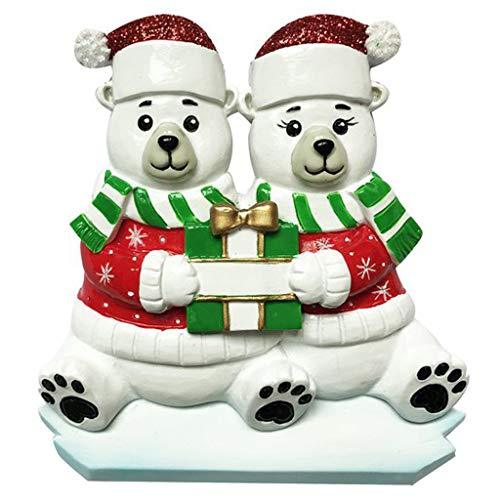 Polar Bear Family Personalized Ornament (Family of 2)