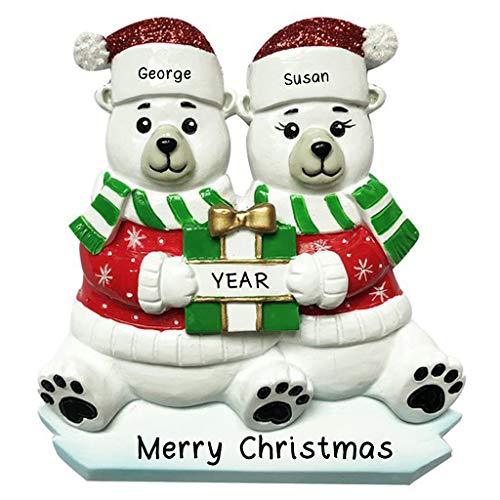 Polar Bear Family Personalized Ornament (Family of 2)