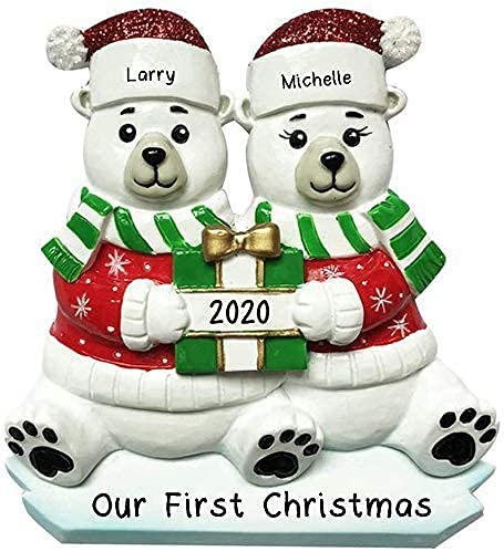 Polar Bear Family Personalized Ornament (Family of 6)