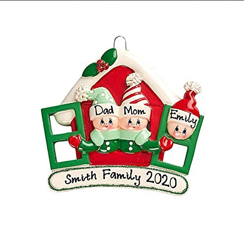 Quarantine Family Ornament (Family of 3)