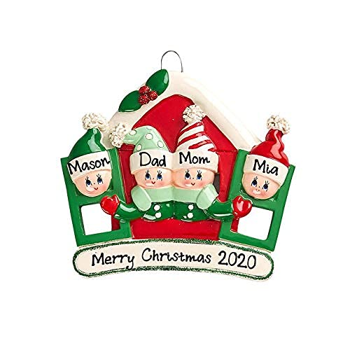 Quarantine Family Ornament (Family of 4)
