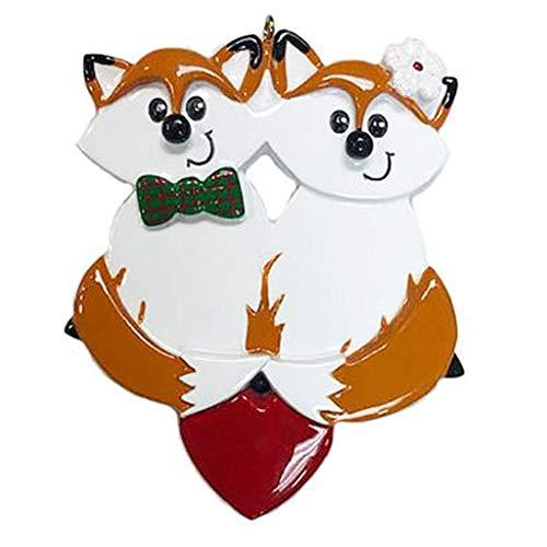 Red Fox Family Personalized Ornament (Family of 2)
