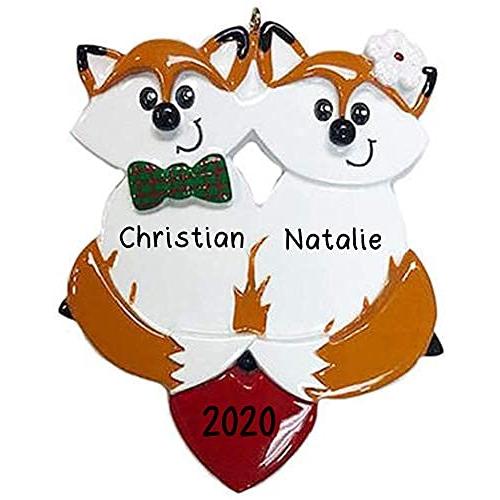 Red Fox Family Personalized Ornament (Family of 2)
