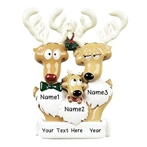 Reindeer Family Ornament (Family of 3) Default Title
