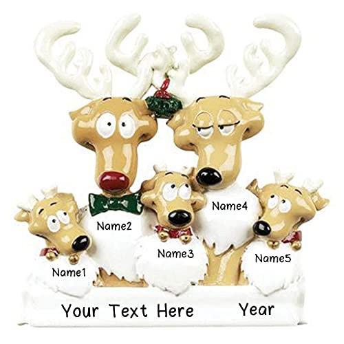 Reindeer Family Ornament (Family of 5) Default Title