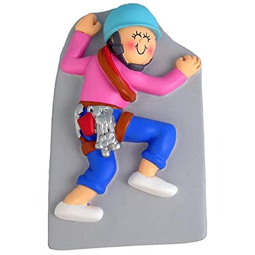 Rock Climber Girl Personalized Ornament (Female) Default Title