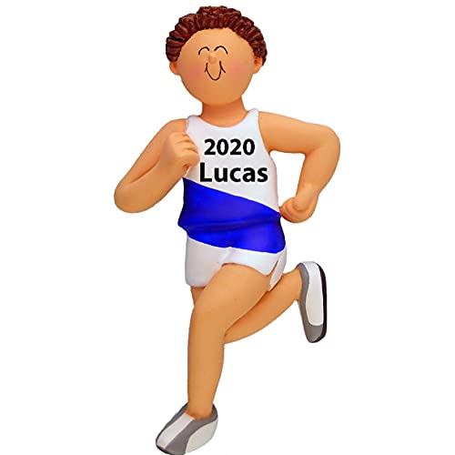 Runner Personalized Ornament (Male Brown)