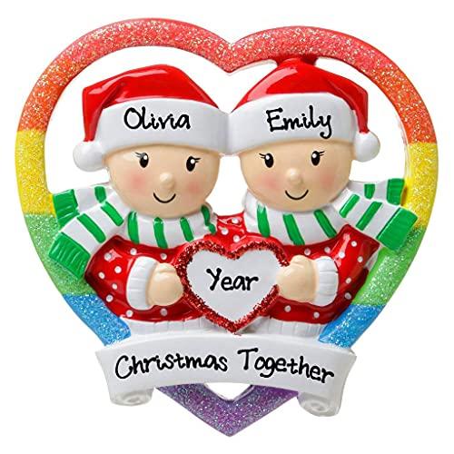 Same Sex Gay Couple Personalized Ornament