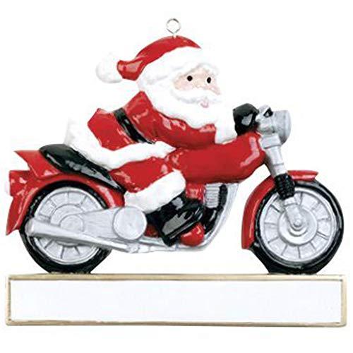 Santa Motorcycle Ornament