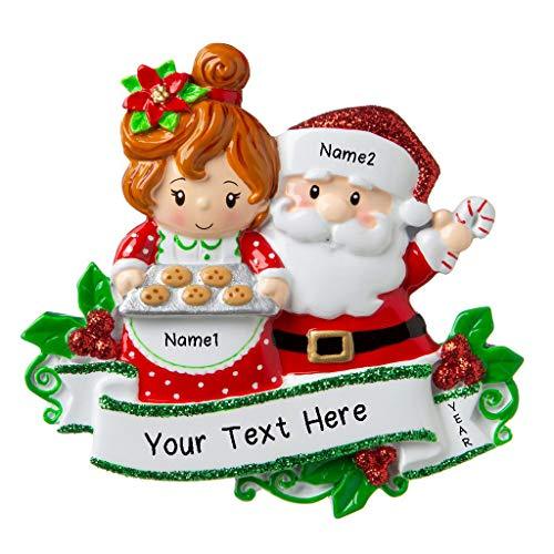 Santa & Mrs Claus Family Personalized Ornament (Family of 2)