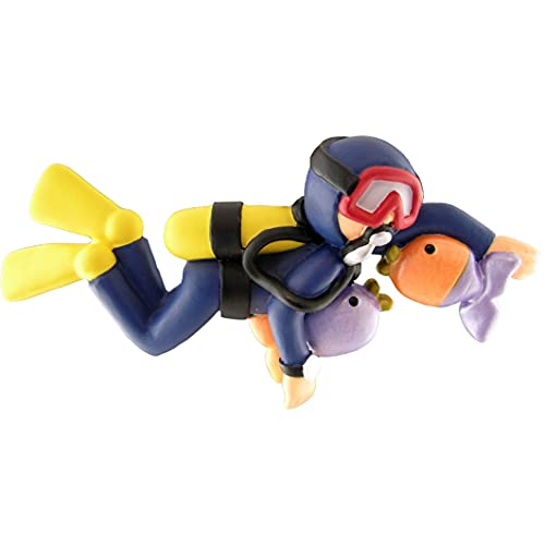 Scuba Diver Diving Boy Personalized Ornament (Scuba Diver Male) Default Title