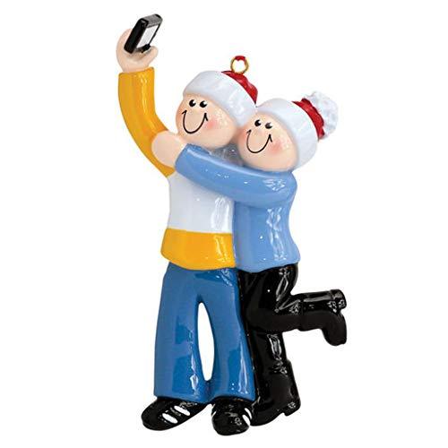 Selfie Couple Personalized Ornament (Family of 2)
