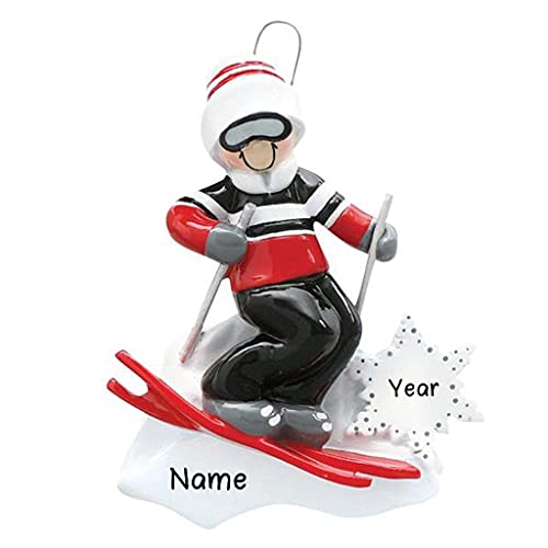 Skiing Boy Personalized Ornament