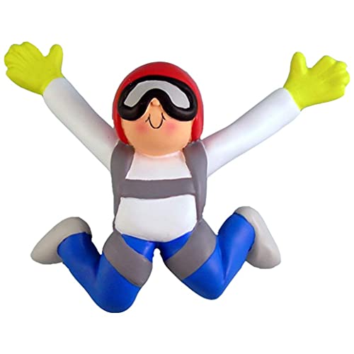 Skydiver Boy Personalized Ornament (Male) Default Title